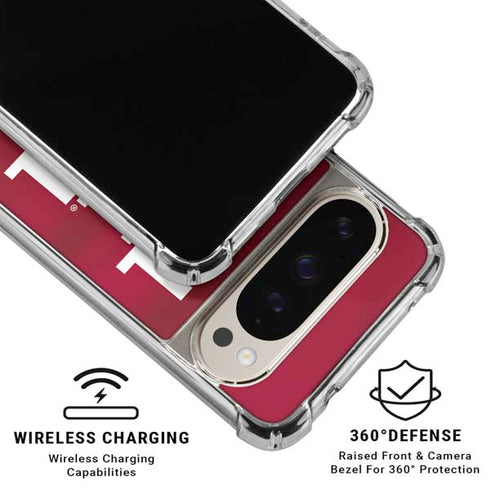 University of Alabama Roll Tide Roll Pixel 9/9 Pro Clear Case
